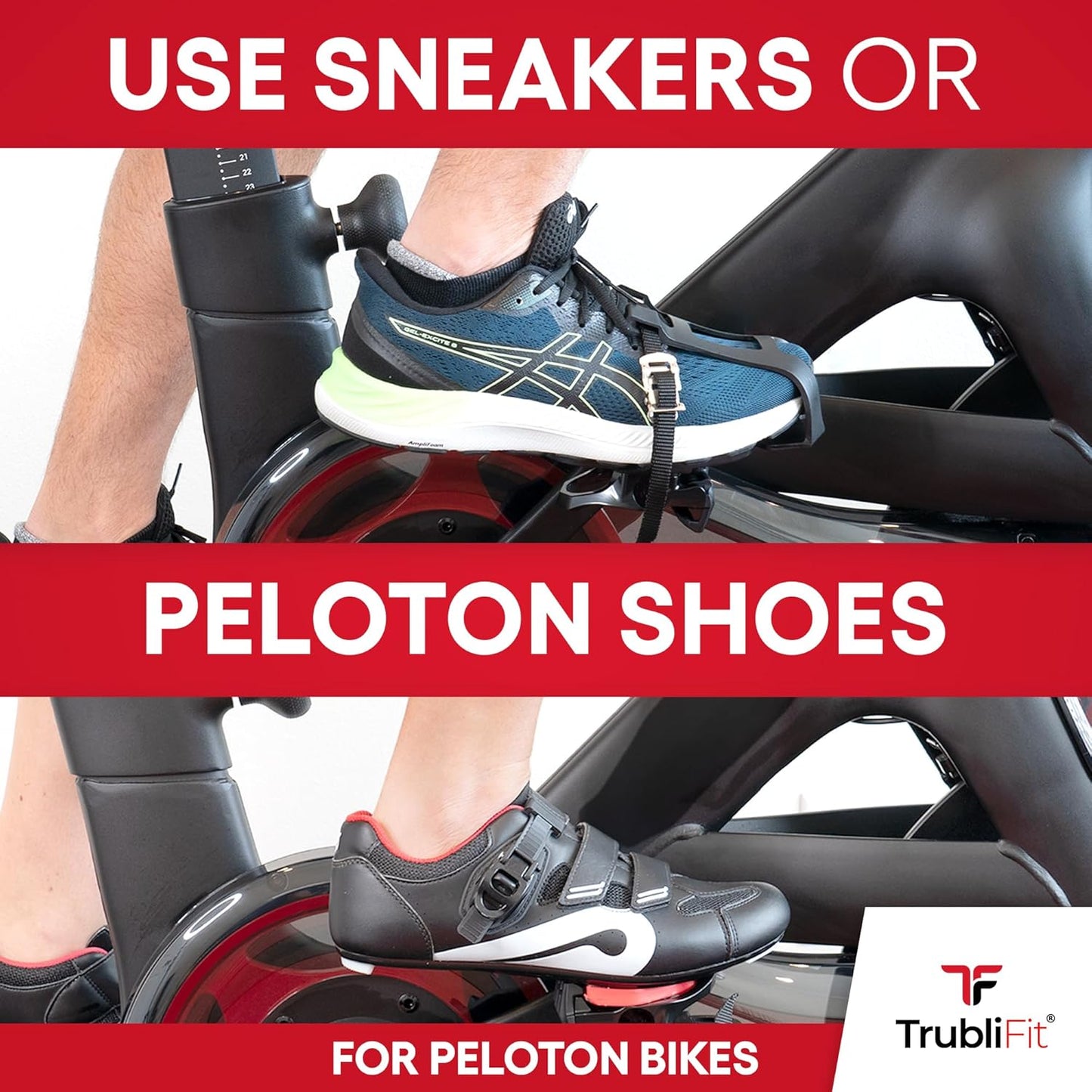 Dual Function Toe Cages for Peloton Bike - Convert Peloton Pedals to Two Sided Toe Cages - Ride with Sneakers or Peloton Shoes - Accessory for Peloton Bike - Fits All Peloton Bikes