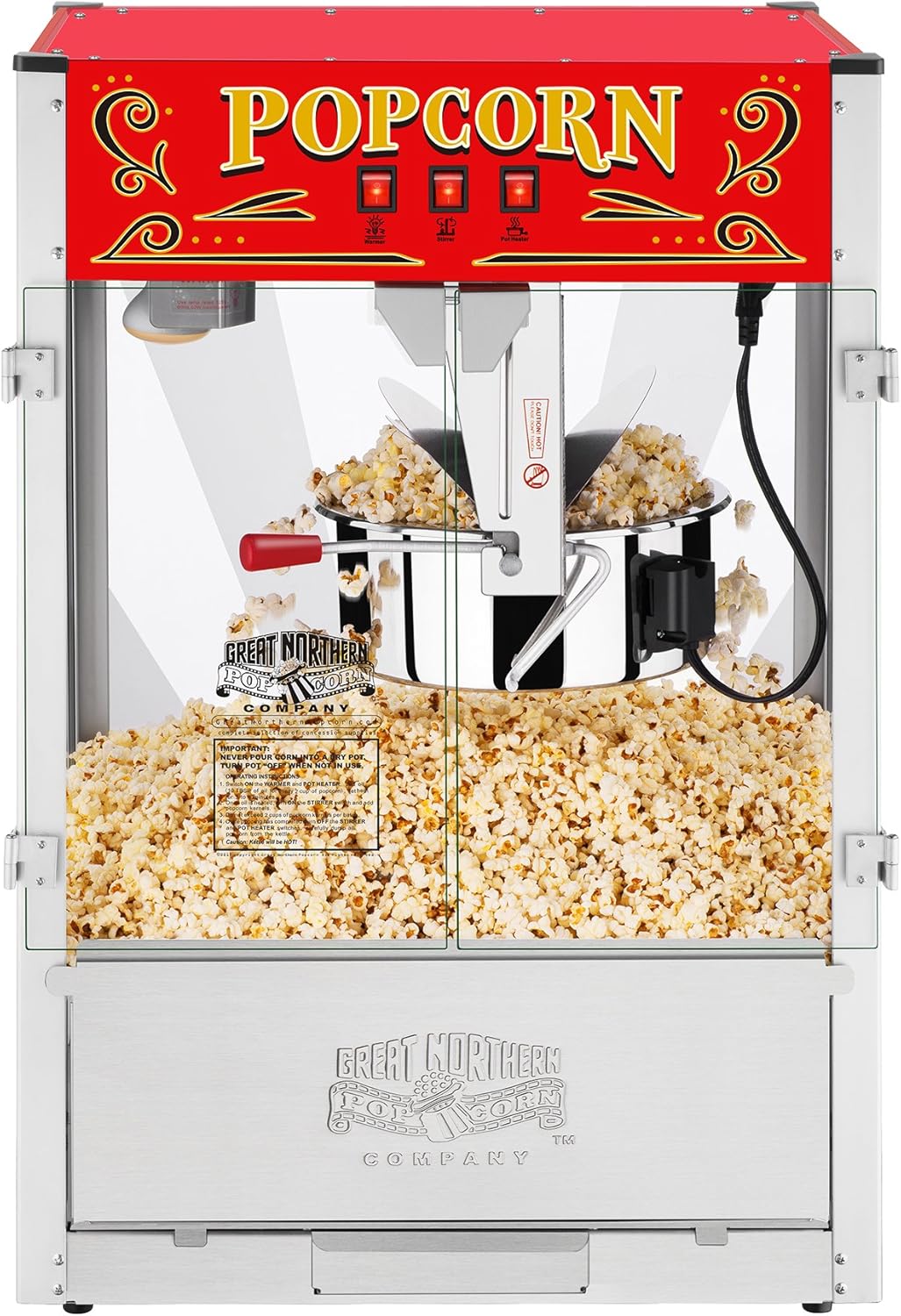 Great Northern Midway Marvel Commercial Quality Popcorn Popper Machine 16 Ounce