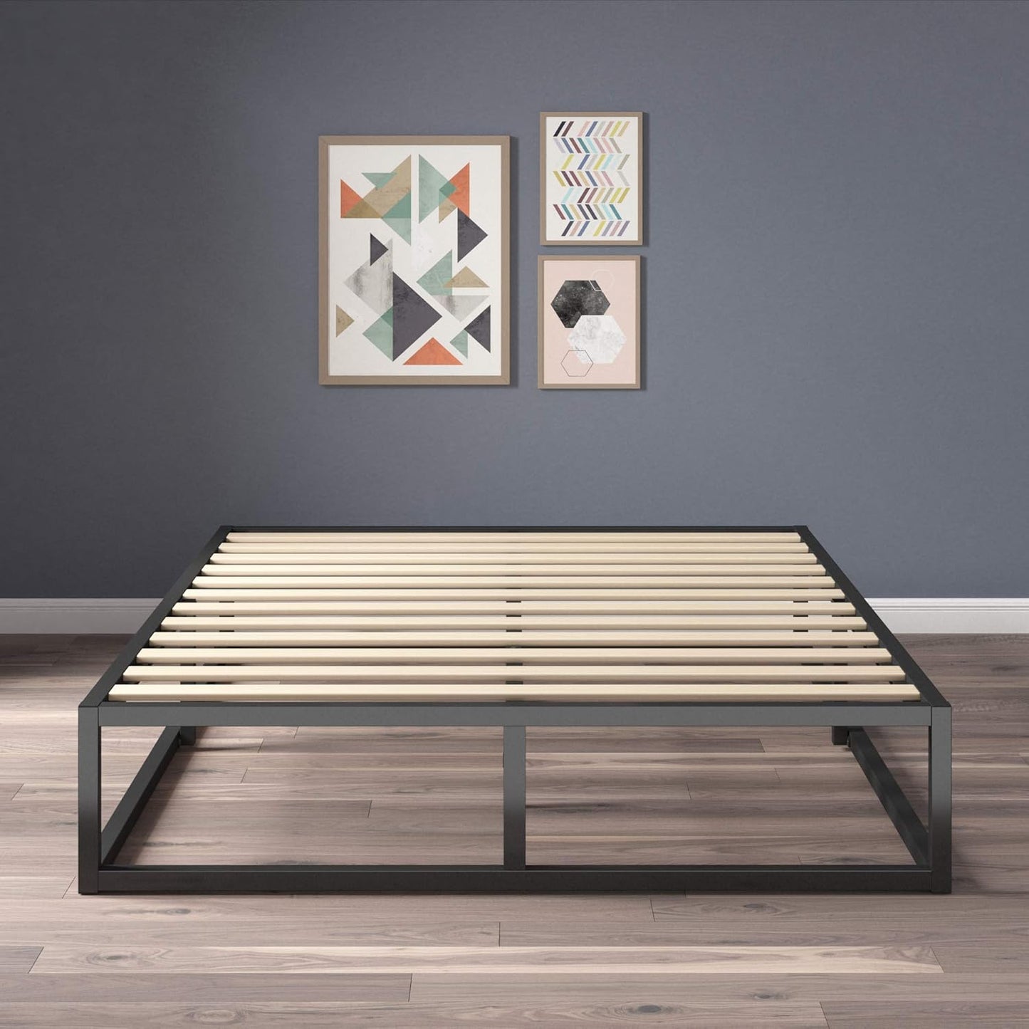 ZINUS FULL Joseph Metal Platforma Bed Frame, Mattress Foundation, Wood Slat Support, No Box Spring Needed, Sturdy Steel Structure, Full