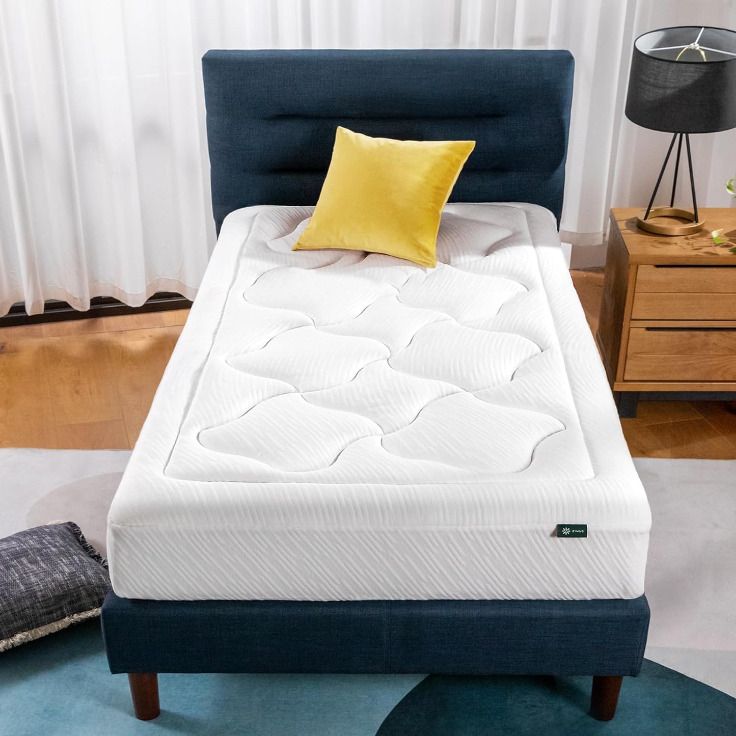 NEW - ZINUS Twin 10 Inch Cloud Memory Foam Mattress, Fiberglass Free, Pressure Relieving, Bed-in-a-Box, CertiPUR-US Certified, Twin, White - Retail $110