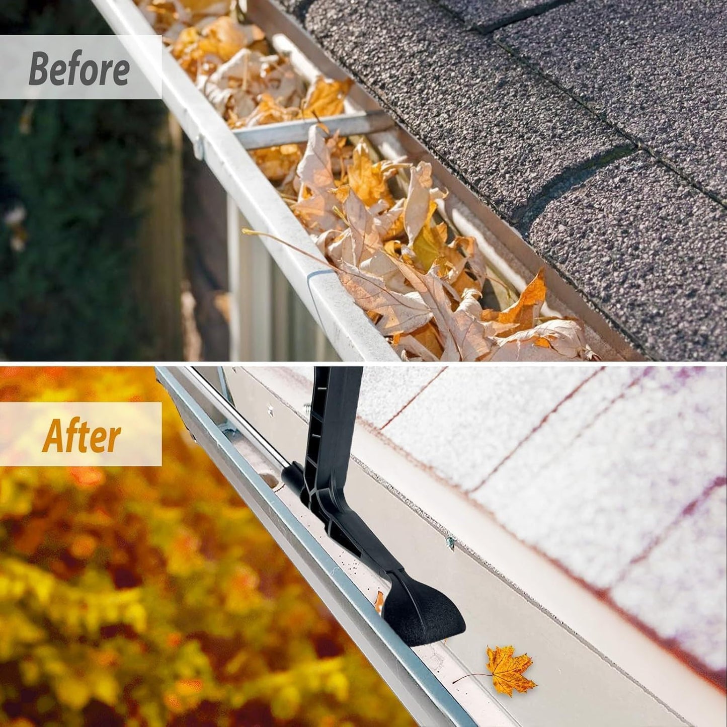 Tuanlove Gutter Scoop Cleaning Tool with Adjustable Telescopic Rod, Roof Gutter Cleaning Spoon and Scoop, Gutter Leaf Cleaning Tools from The Ground