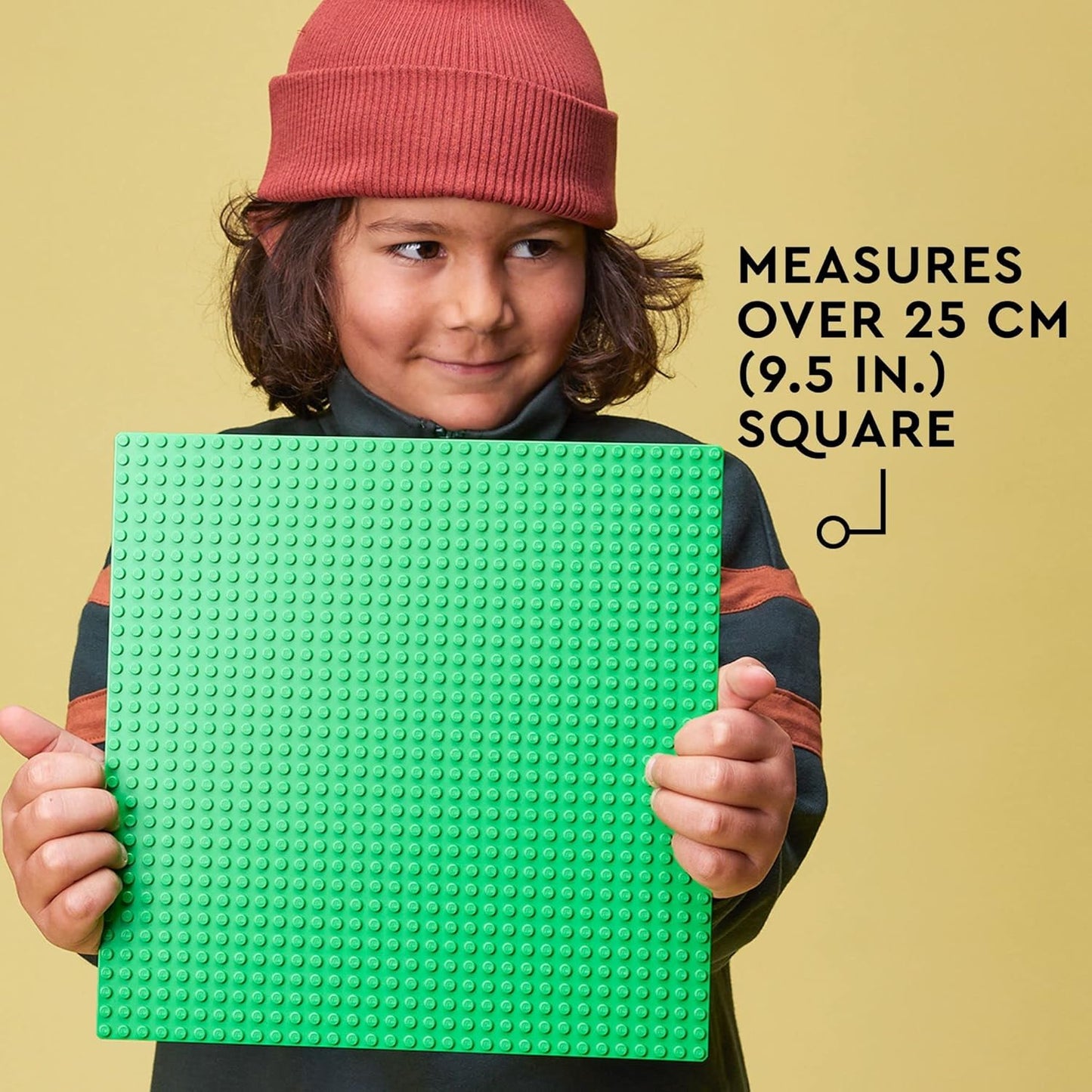 LEGO Classic Green Baseplate, Square 32x32 Stud Foundation to Build, Play, and Display Brick Creations, Great for Grassy Nature Landscapes, 11023