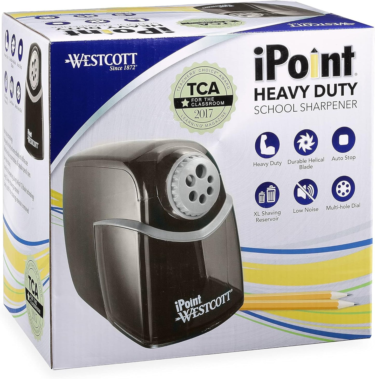 Westcott iPoint Heavy Duty Electric Pencil Sharpener for Home, School, and Office
