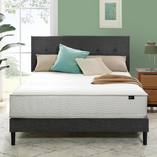 NEW - ZINUS QUEEN 10 Inch Foam and Spring Hybrid Mattress [New Version], Queen, Fiberglass Free, Medium Firmness, Durable Support, Certified Safe Foams & Fabric, Mattress in A Box - Retail $229