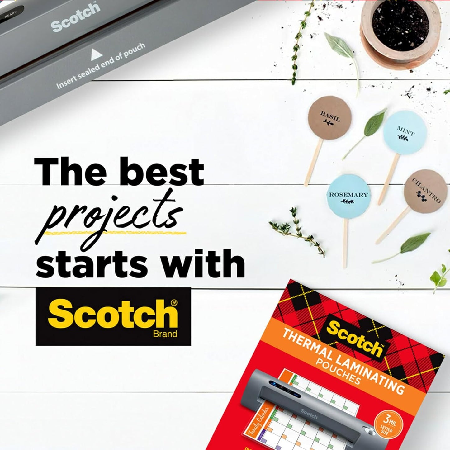 Scotch TL902VP Thermal Laminator, 1 Laminating Machine, White, Laminate Recipe Cards, Photos and Documents, For Home, Office or School Supplies, 9 in. - Retail $0