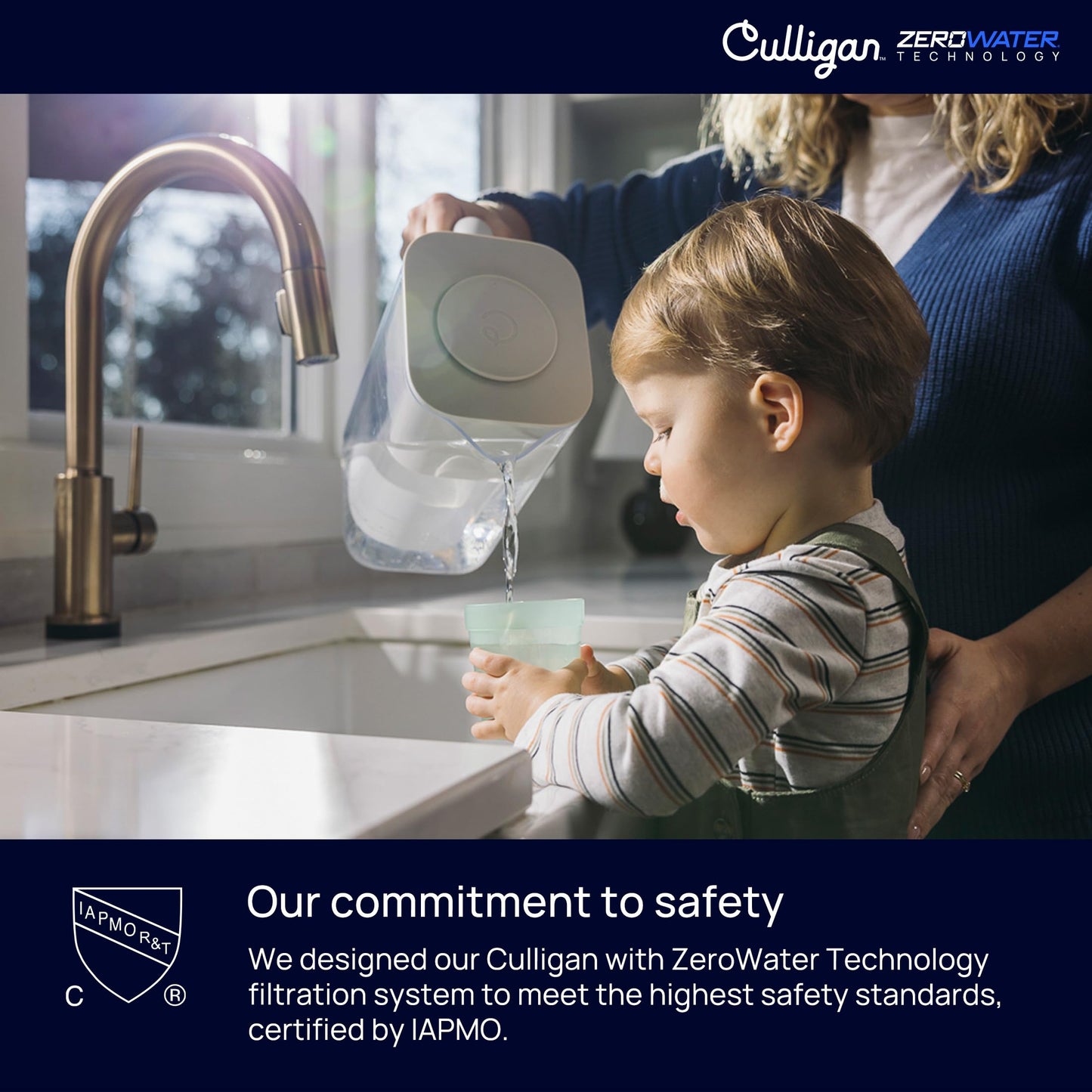 Culligan with ZeroWater Technology 22-Cup Water Filter Dispenser – Includes 5-Stage Advanced Water Filter, Certified to Reduce Lead, Total PFAS (Forever Chemicals), Mercury, Fluoride, and Chlorine