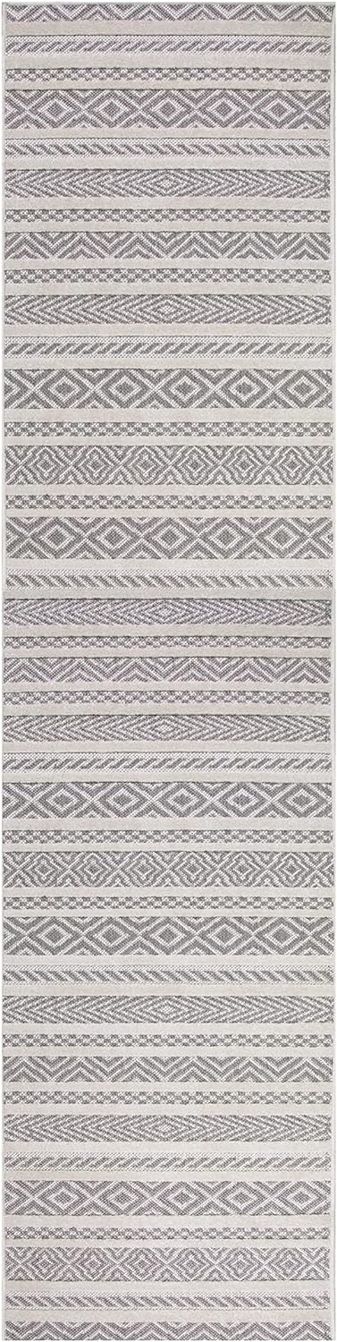 NEW - Leick Home 595769 Everald Runner Multi-Pattern Indoor Outdoor Area Rug Runner 2'x8' - Retail $47