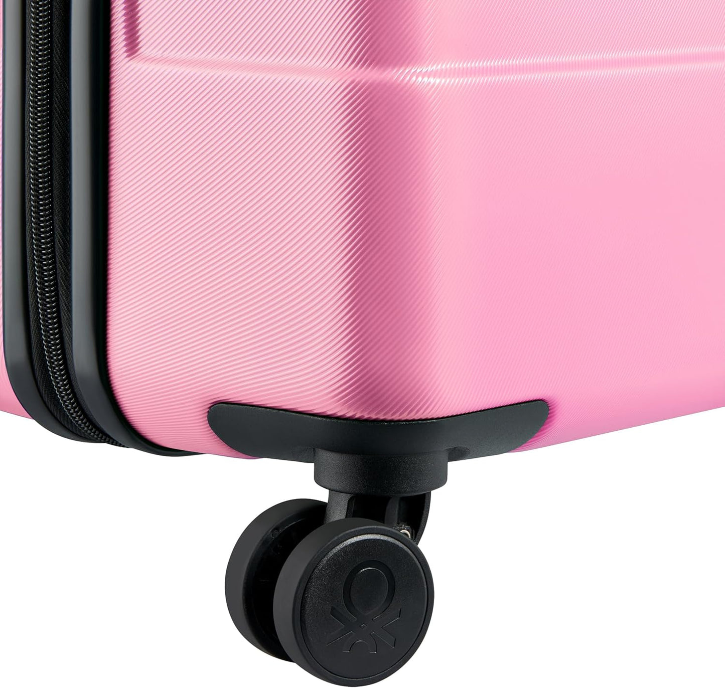 United Colors of Benetton Now Hardside Luggage with Spinner Wheels, Light Pink, 3 Piece Set 19/23/27 Inch - Retail $520