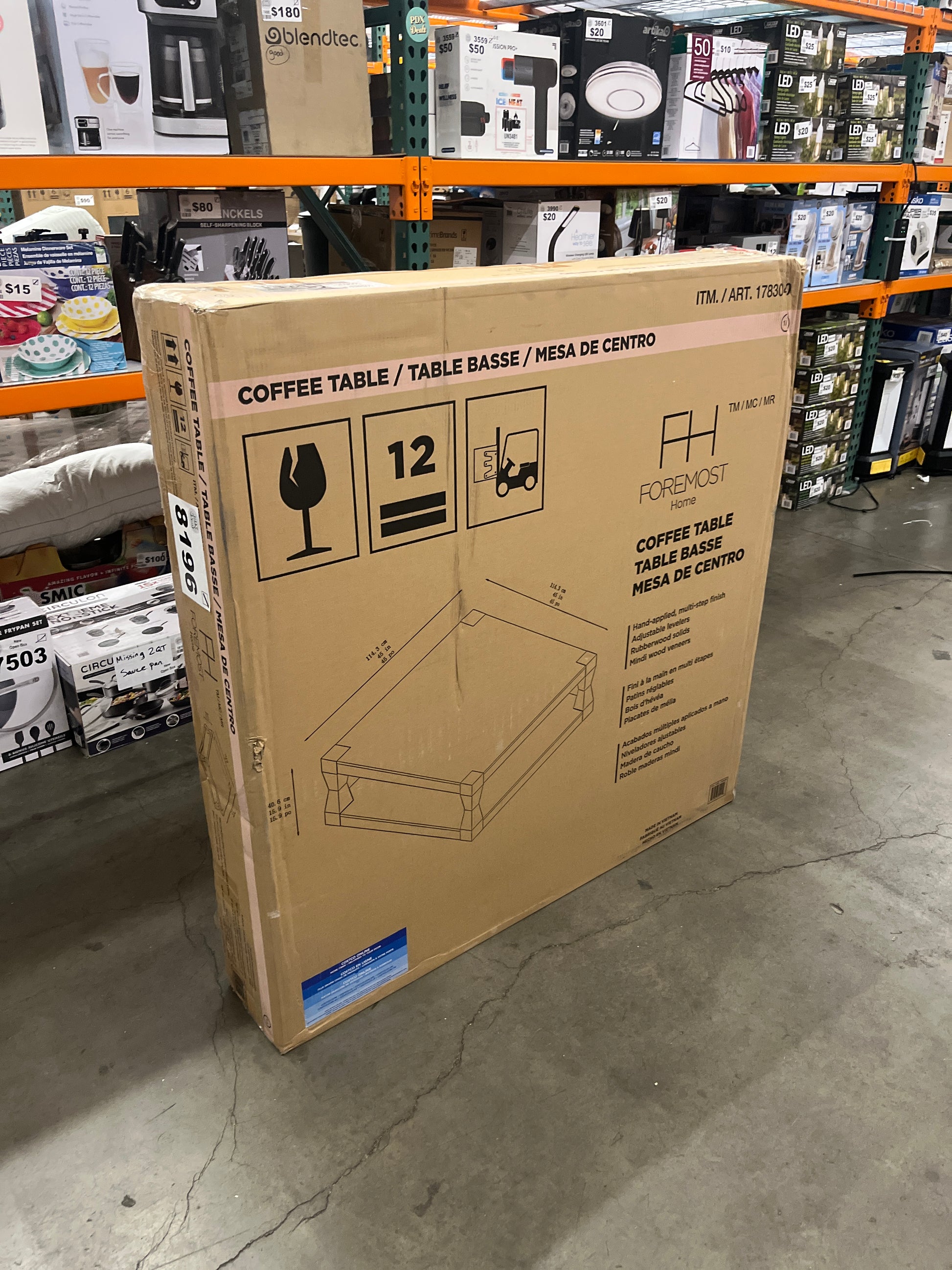 KINGSWOOD 45" SQ COFFEE - Retail $229