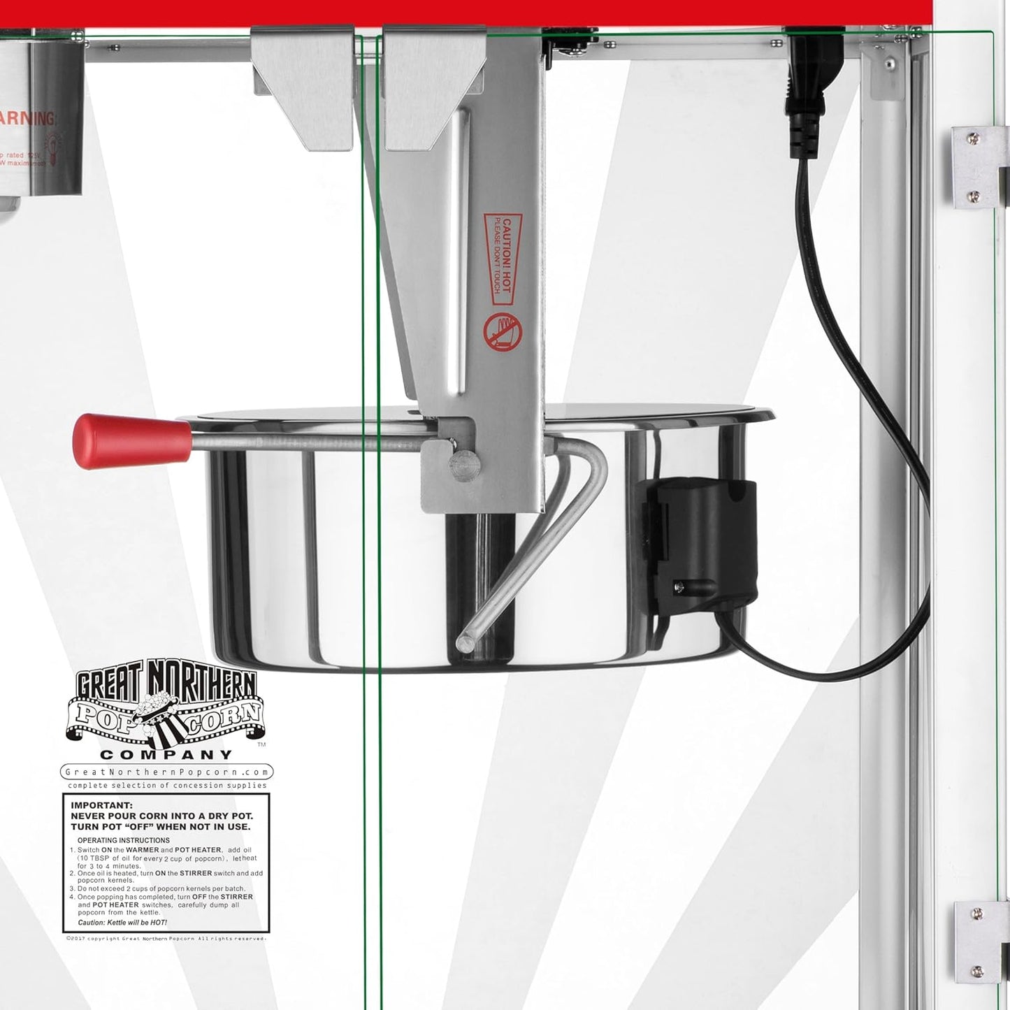 Great Northern Midway Marvel Commercial Quality Popcorn Popper Machine 16 Ounce