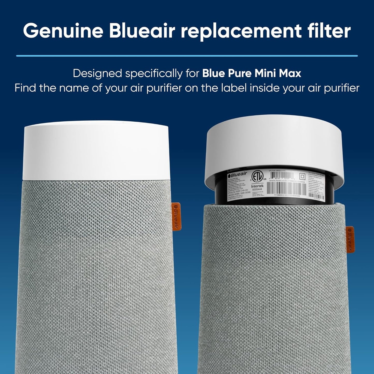 Blueair Blue Pure Mini Max Genuine Replacement Filter, Fits Blue Pure Mini Max Air Purifier
