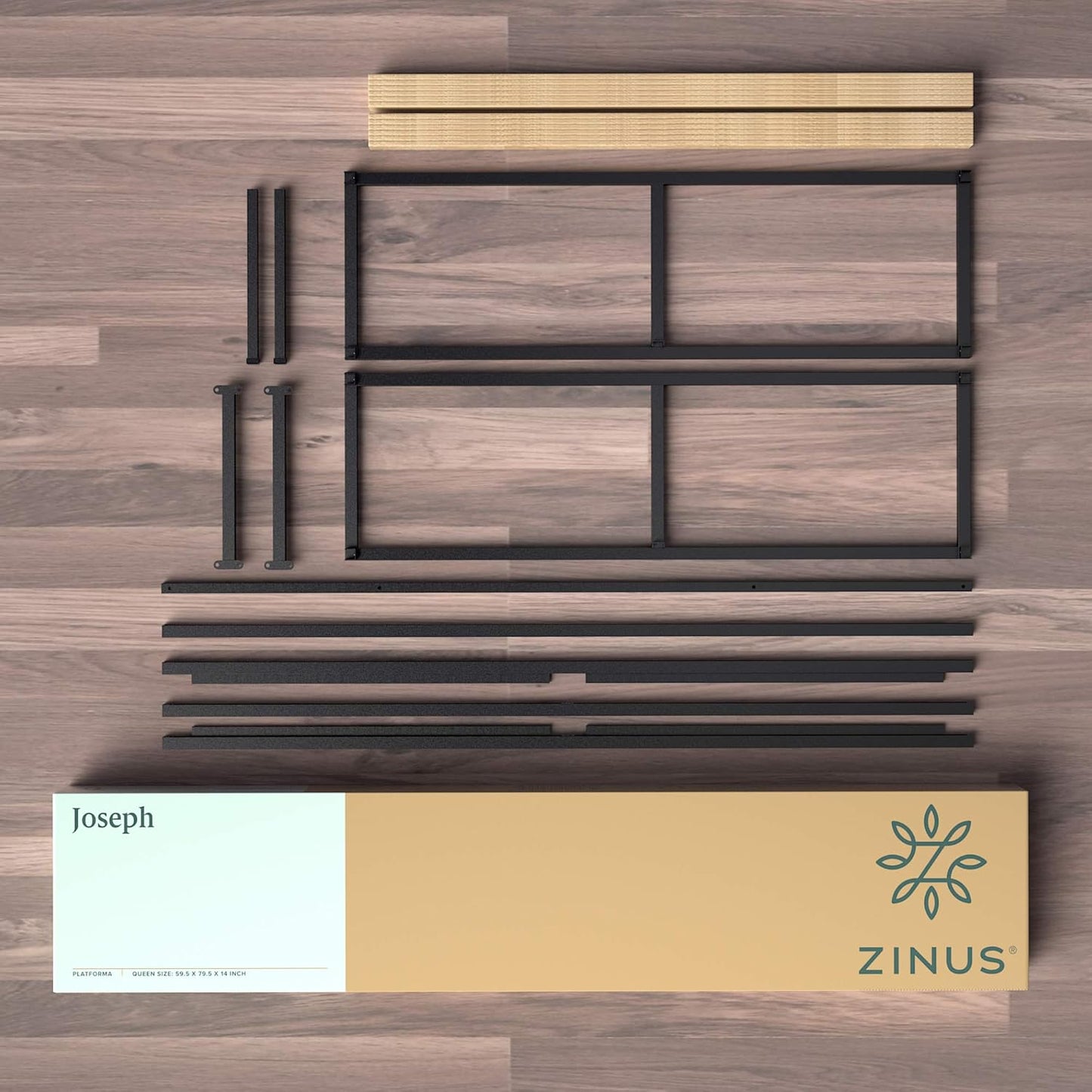 ZINUS FULL Joseph Metal Platforma Bed Frame, Mattress Foundation, Wood Slat Support, No Box Spring Needed, Sturdy Steel Structure, Full