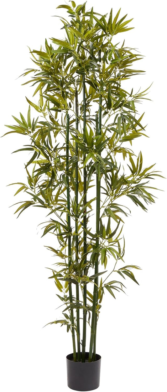 Artificial Bamboo Tree - 6FT Fake Plant with Adjustable Leaves and Pot - Faux Plants Indoor for Home, Restaurant, or Office Décor by Pure Garden