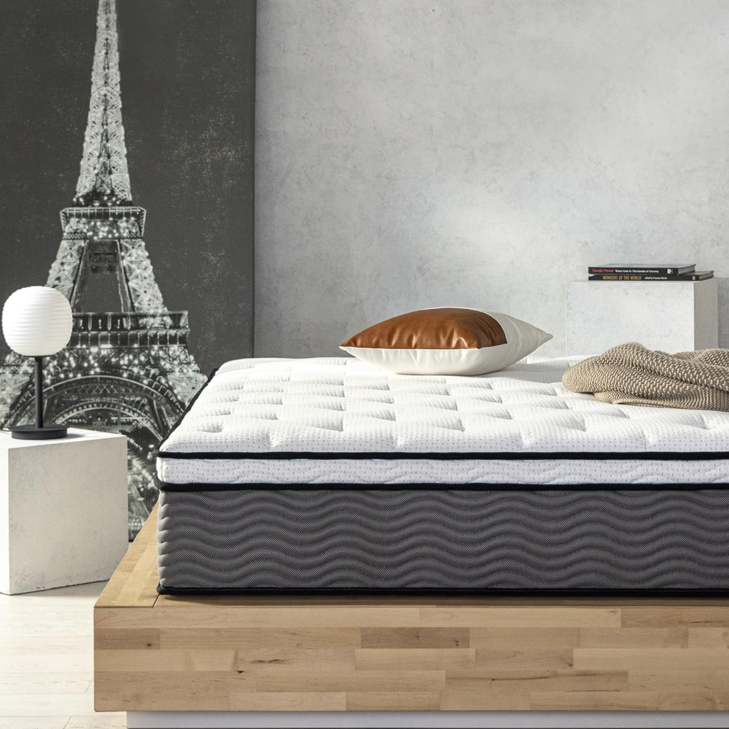 NEW - Zinus KING 12 Inch True Support Hybrid Mattress [New Version], Fiberglass Free, Medium Feel, Motion Isolation, Certified Safe Foams & Fabric, Bed-in-A-Box - Retail $415