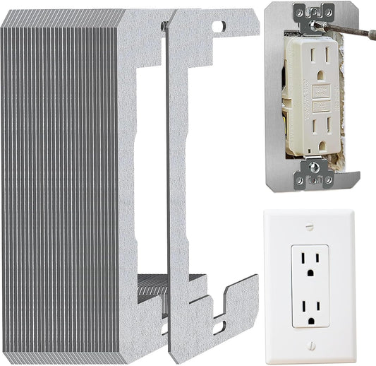 48 Pcs Electric Outlet Spacers for Electrical Box, Flush Fit Device Leveling Plates Wall Plate Spacers for Loose Outlet Plug and Switches Repair