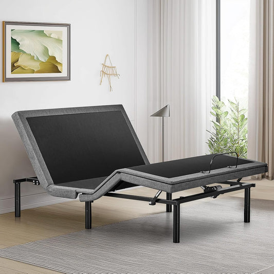 Sweetcrispy Full Adjustable Bed Frame, Ergonomic Electric Bed Base with Wireless Remote and 2 USB Ports, Head and Foot Incline, Zero Gravity Bed, Anti-Snore, Easy Assembly - Retail $370