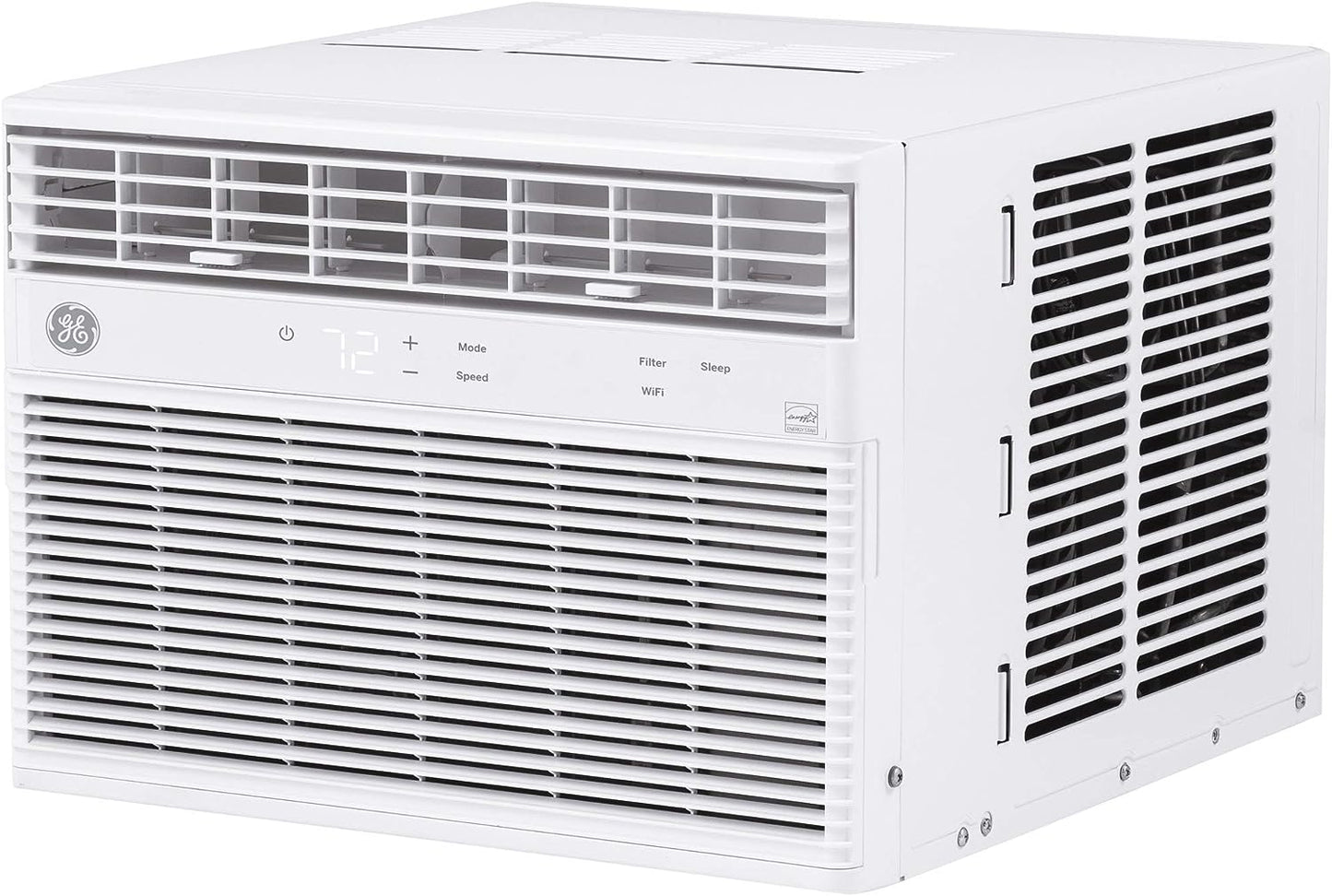 NEW - GE Window Air Conditioner 8000 BTU, Wi-Fi Enabled, Energy-Efficient Cooling for Medium Rooms, 8K BTU Window AC Unit with Easy Install Kit, Control Using Remote or Smartphone App - Retail $280