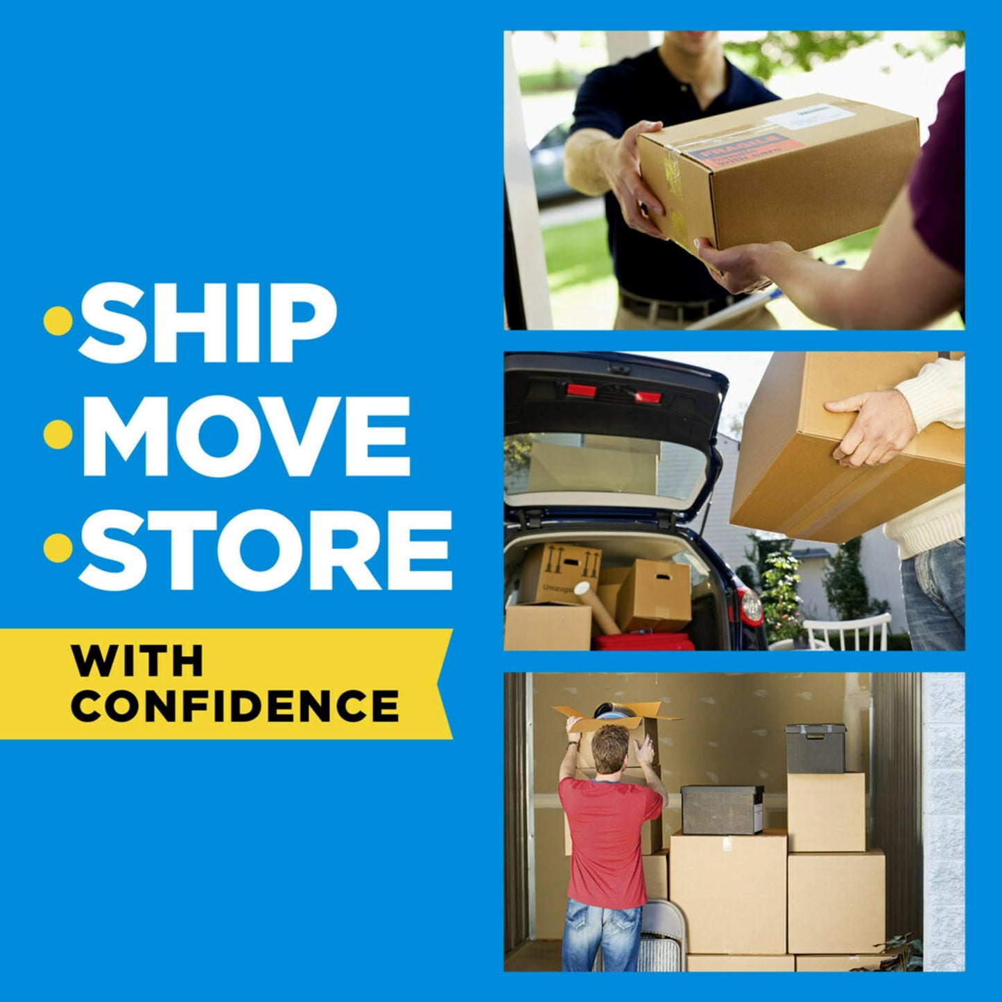 Scotch Heavy Duty Packing Tape, 4 Tape Rolls