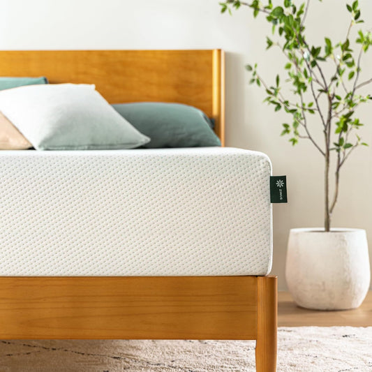 NEW - ZINUS FULL 10 Inch Green Tea Memory Foam Mattress [New Version], Medium Firm Feel, Zoned Pressure Relief, Certified Safe Foams & Fabric, Mattress in A Box - Retail $209