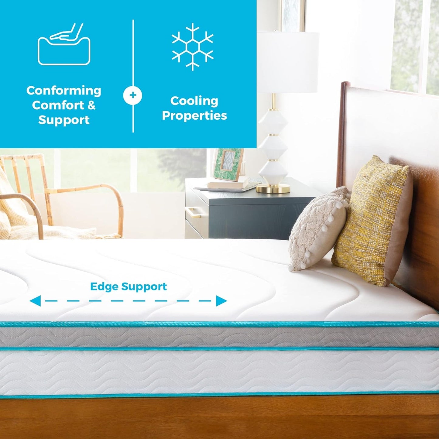 NEW - Linenspa KING 12 Inch Memory Foam and Spring Hybrid Mattress - Medium Plush Feel - Bed in a Box - Pressure Relief and Adaptive Support - Breathable - Cooling - Primary Bedroom - King Size - Retail $449