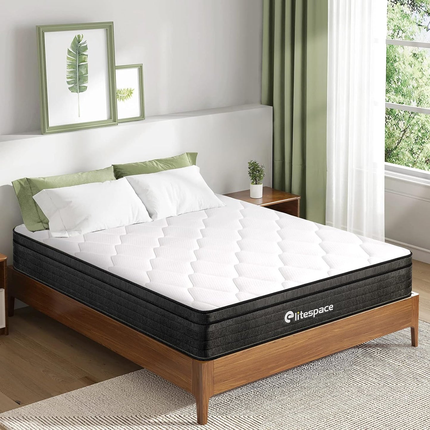 NEW - elitespace Full Size Mattress,Hybrid 12 Inch Full Mattress in a Box,Memory Foam & Individually Pocket Spring for Pain Relief,Medium Firm Full Mattresses,CertiPUR-US Certified. - Retail $249