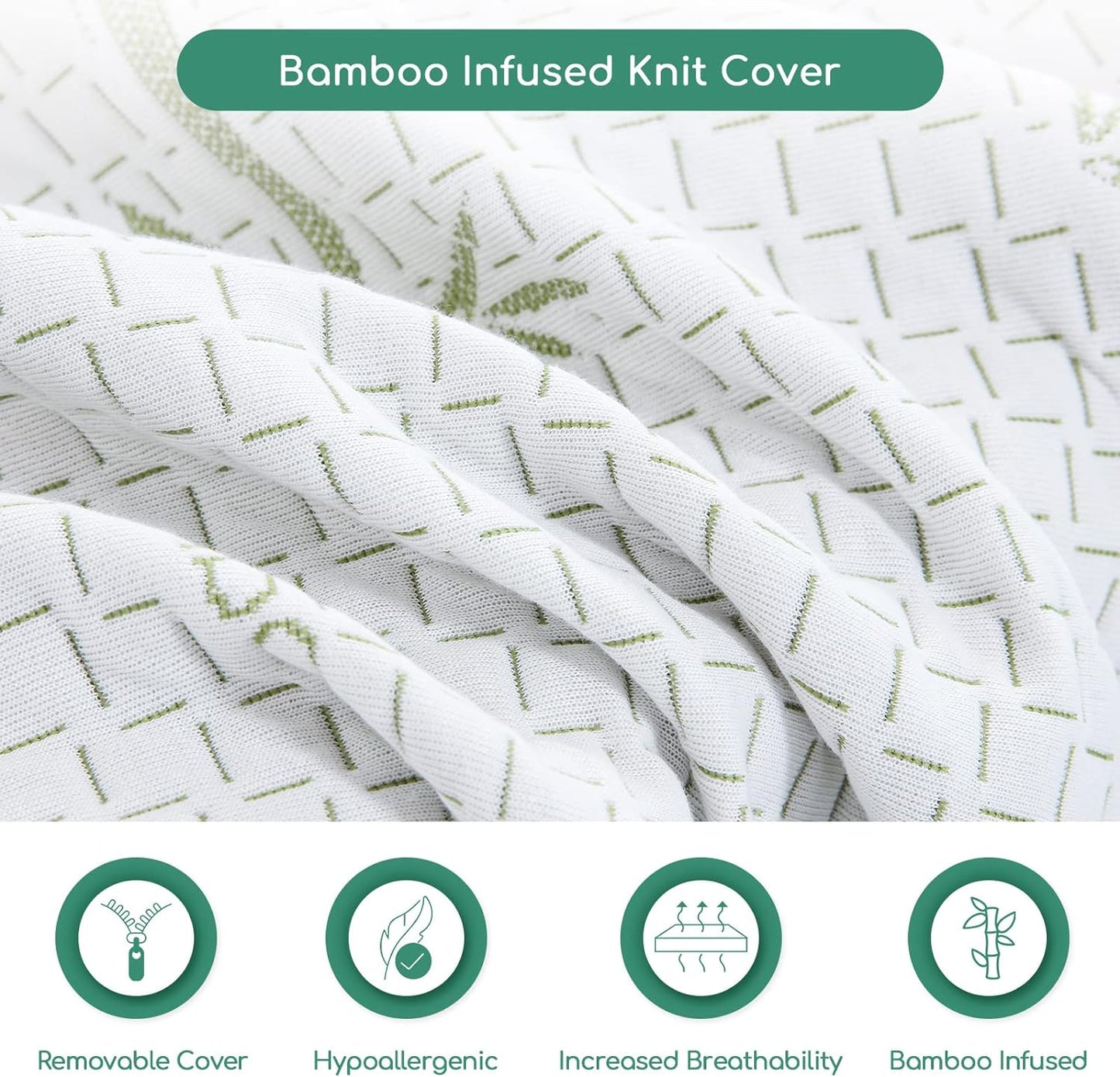 NEW - Airdown Twin Mattress, 8 Inch Memory Foam Mattress in a Box for Kids with Breathable Bamboo Cover, Medium Firm Green Tea Gel Mattress for Bunk Bed, Trundle Bed, CertiPUR-US Certified, Made in USA - Retail $169