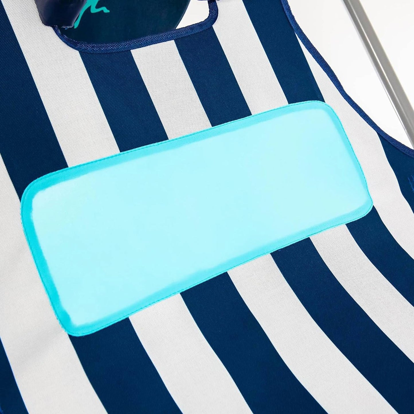 NEW - Ostrich LCL-1006S LCL Ladies Comfort Lounger For Sunbathing With Arm Rest, Foldable, Blue and White Striped, 72 in. L x 24 in. W x 12 in. H - Retail $74