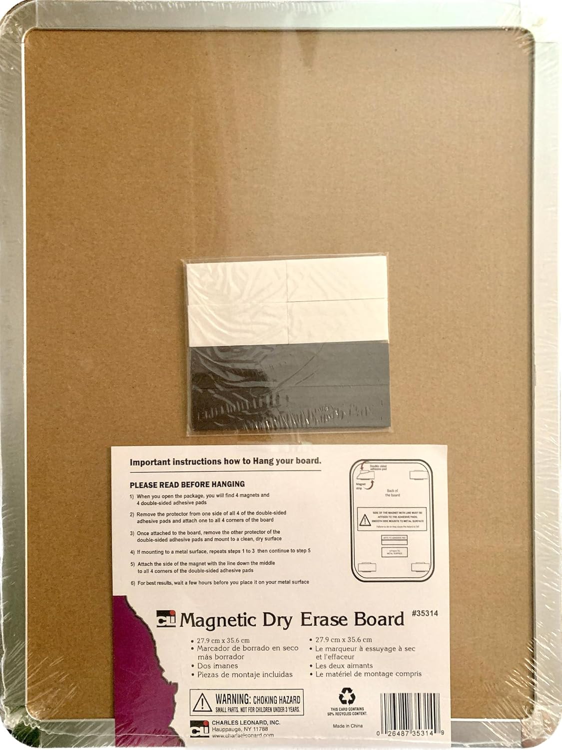 Charles Leonard Stylish Dry Erase Board (35314)