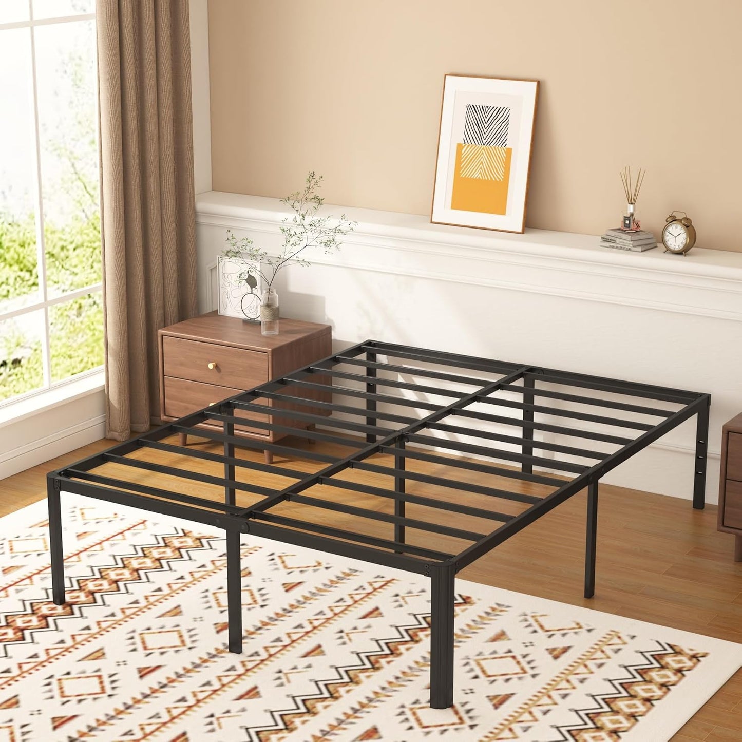 HOBINCHE 18 Inch Full Metal Bed Frame