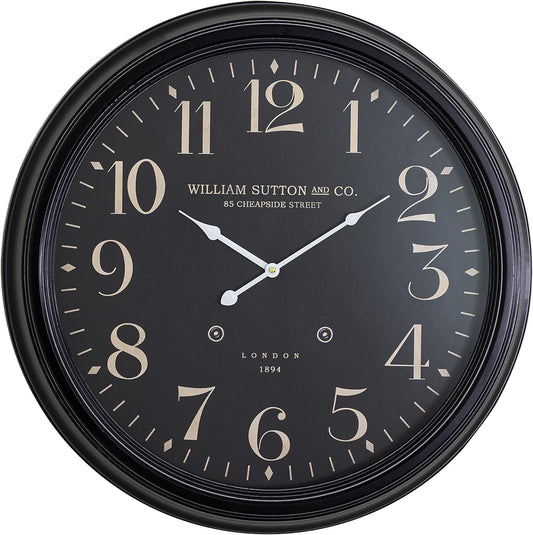 NEW - Yosemite Home Decor 24.5" Circular Iron Wall Clock, Multicolor - Retail $62