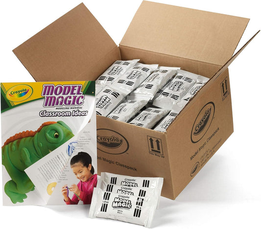 NEW - Crayola Model Magic - White (75ct), 1oz Modeling Clay Alternative, Air Dry Clay for Kids, Bulk Classroom Arts & Crafts Supplies - Retail $39
