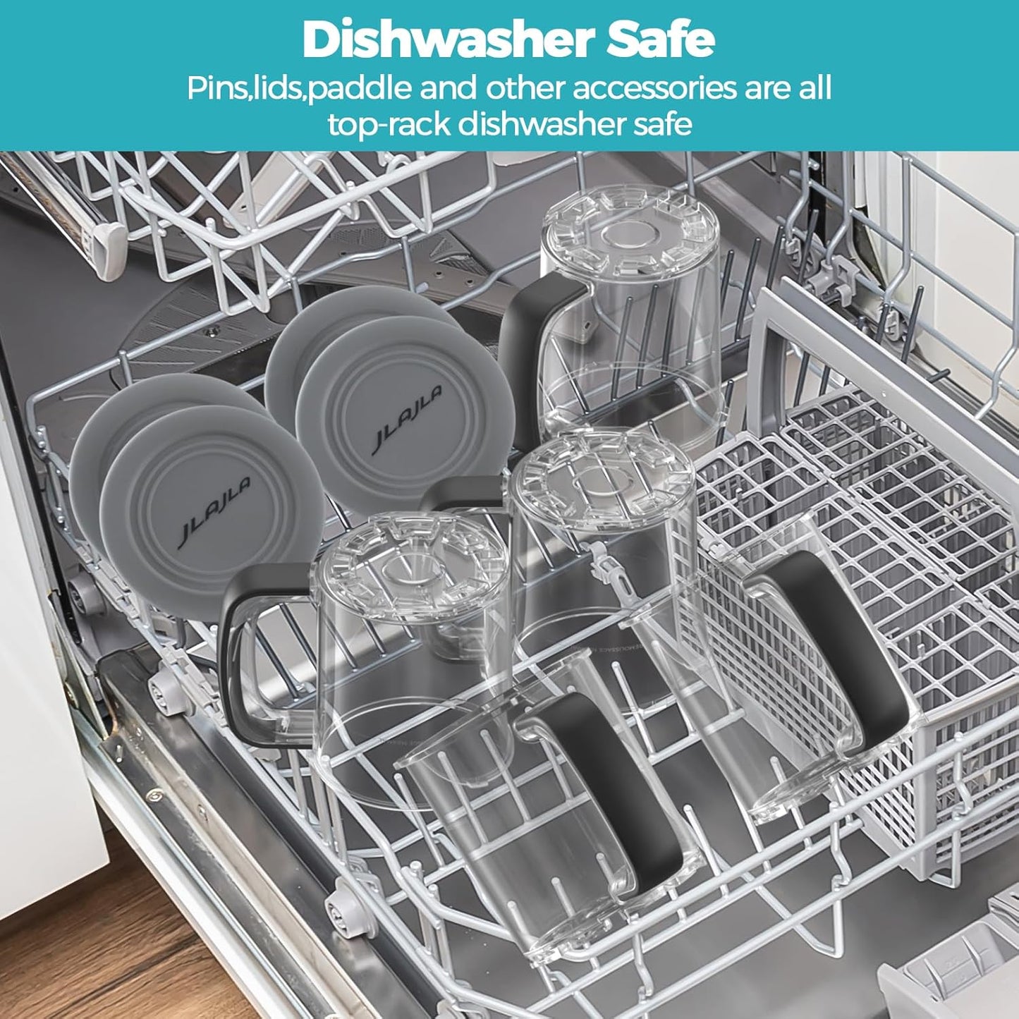 Ice Cream Pints Containers and Lids: Ice Cream Pint Containers Compatible with JLAJILA Ice Cream Maker Dishwasher Safe & BPA-Free (2) - Retail $0