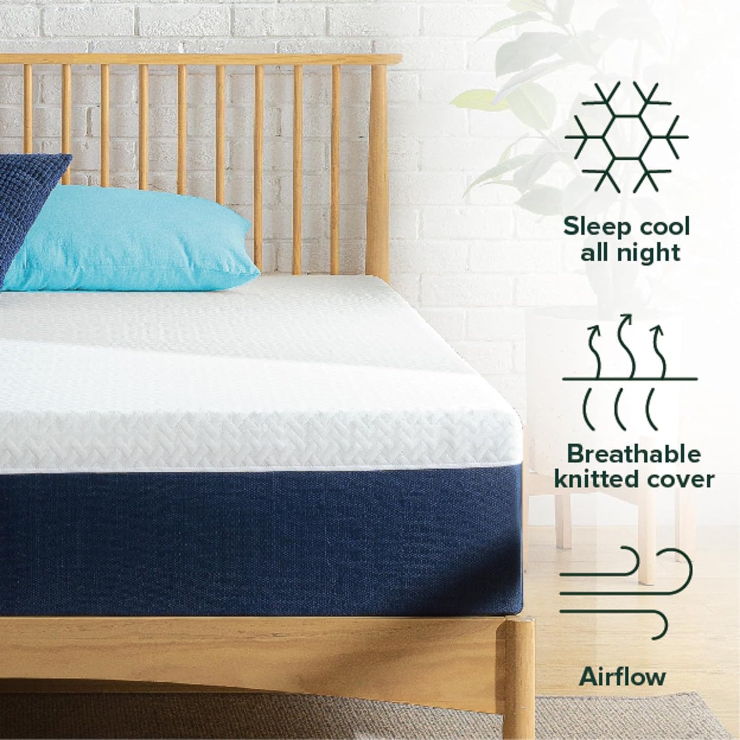 NEW - ZINUS 12 Inch KING Cooling Comfort Hybrid Mattress [New Version], Fiberglass free, Medium Firm Feel, Motion Isolation, Certified Safe Foams & Fabric, Mattress in A Box - Retail $372