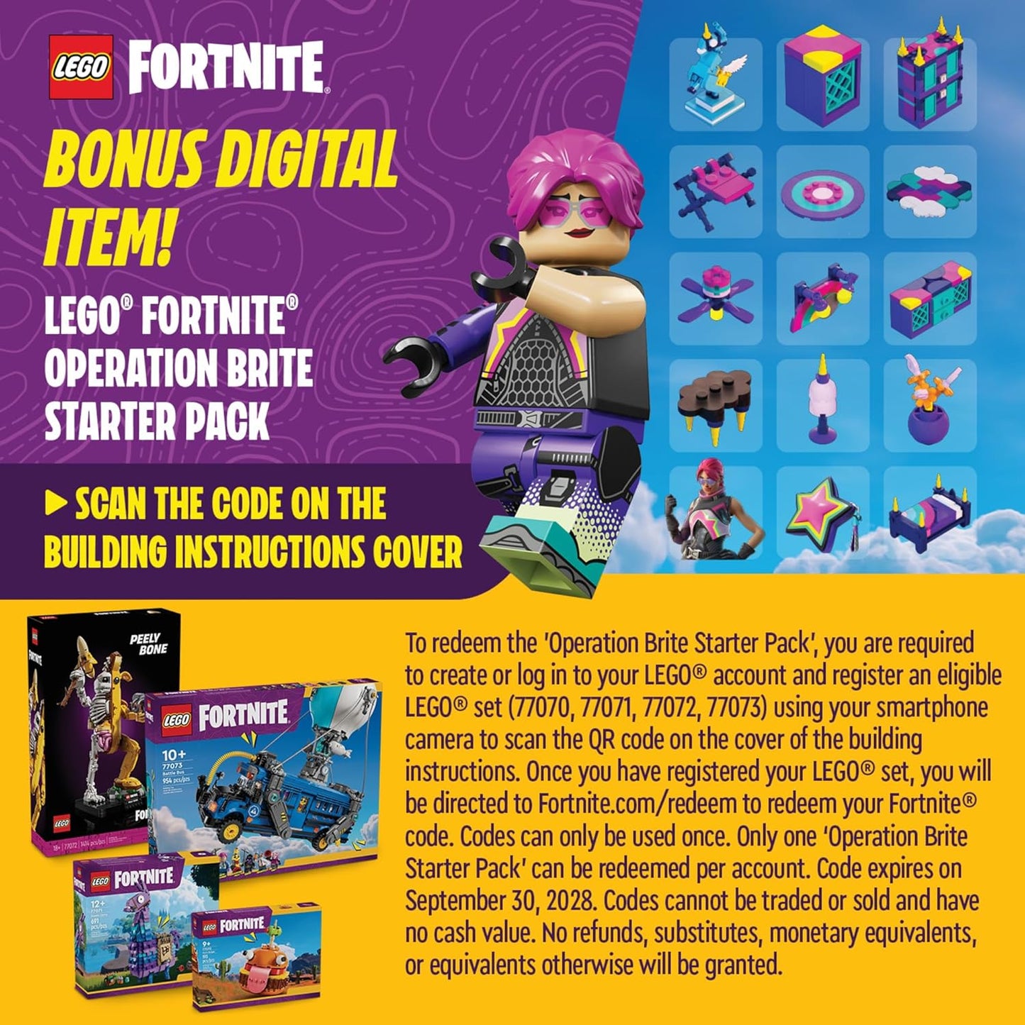 LEGO Fortnite Peely Bone - Collectible Fortnite DIY Kit for Adults, Ages 18+ - Building Set for Home Decor, Office or Bedroom - Gift Idea for Fans of Video Game - 77072