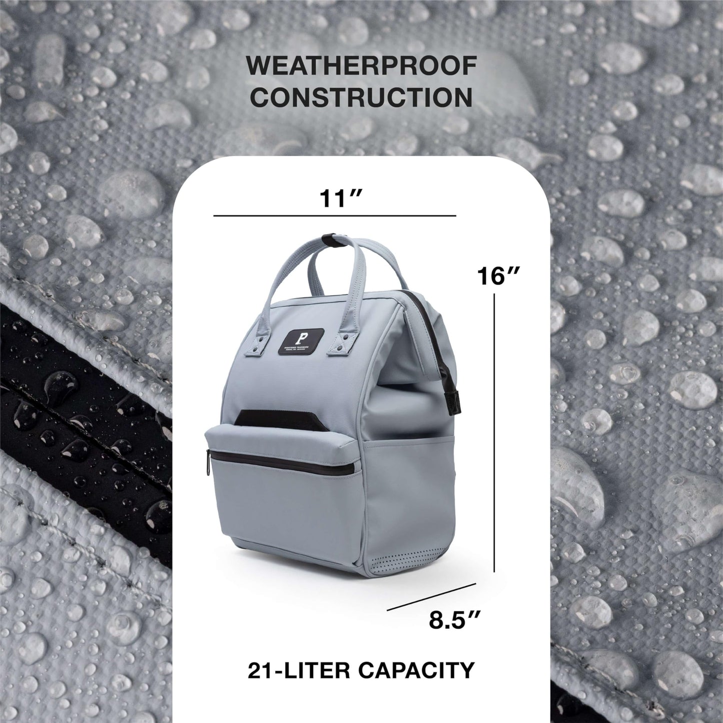 Portland Gear Cascade Standard Backpack, Weatherproof Construction, Perfect for Daily Use and Travel, Padded Laptop Sleeve and Adjustable Straps, 21L, Cloud