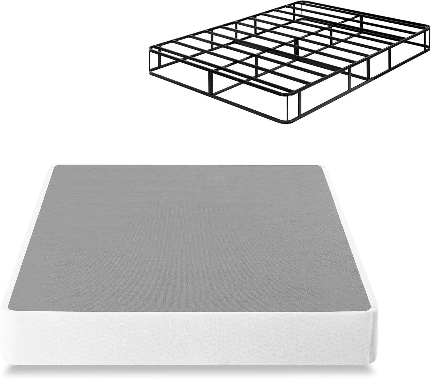 ZINUS 9 Inch Metal Smart Box Spring, Mattress Foundation, Strong Metal Frame, Easy Assembly, Queen - Retail $189
