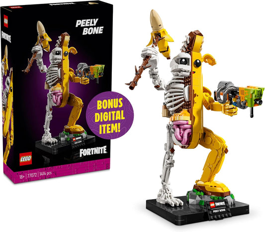 LEGO Fortnite Peely Bone - Collectible Fortnite DIY Kit for Adults, Ages 18+ - Building Set for Home Decor, Office or Bedroom - Gift Idea for Fans of Video Game - 77072
