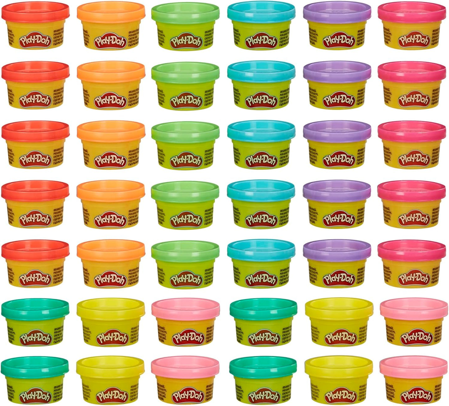Play Doh Bulk Handout 42-Pack of 1-Ounce Modeling Compound Cans, Back to School Gifts, Prizes, & Party Favors, Kids Arts & Crafts, Preschool Toys, Ages 2+ (Amazon Exclusive)