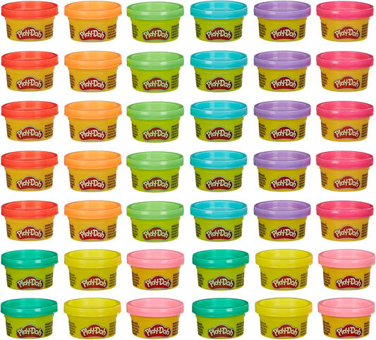 Play Doh Bulk Handout 42-Pack of 1-Ounce Modeling Compound Cans, Back to School Gifts, Prizes, & Party Favors, Kids Arts & Crafts, Preschool Toys, Ages 2+ (Amazon Exclusive)