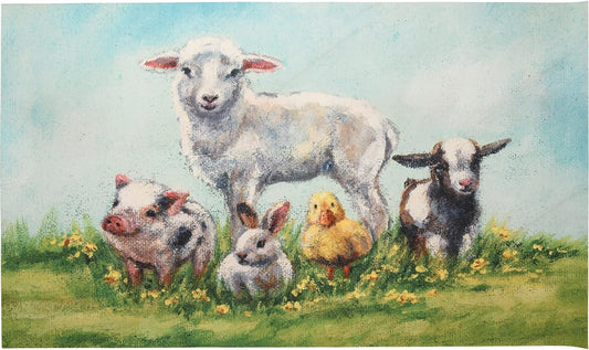 NEW - Primitives by Kathy Young Farm Friends Mat - Retail $26