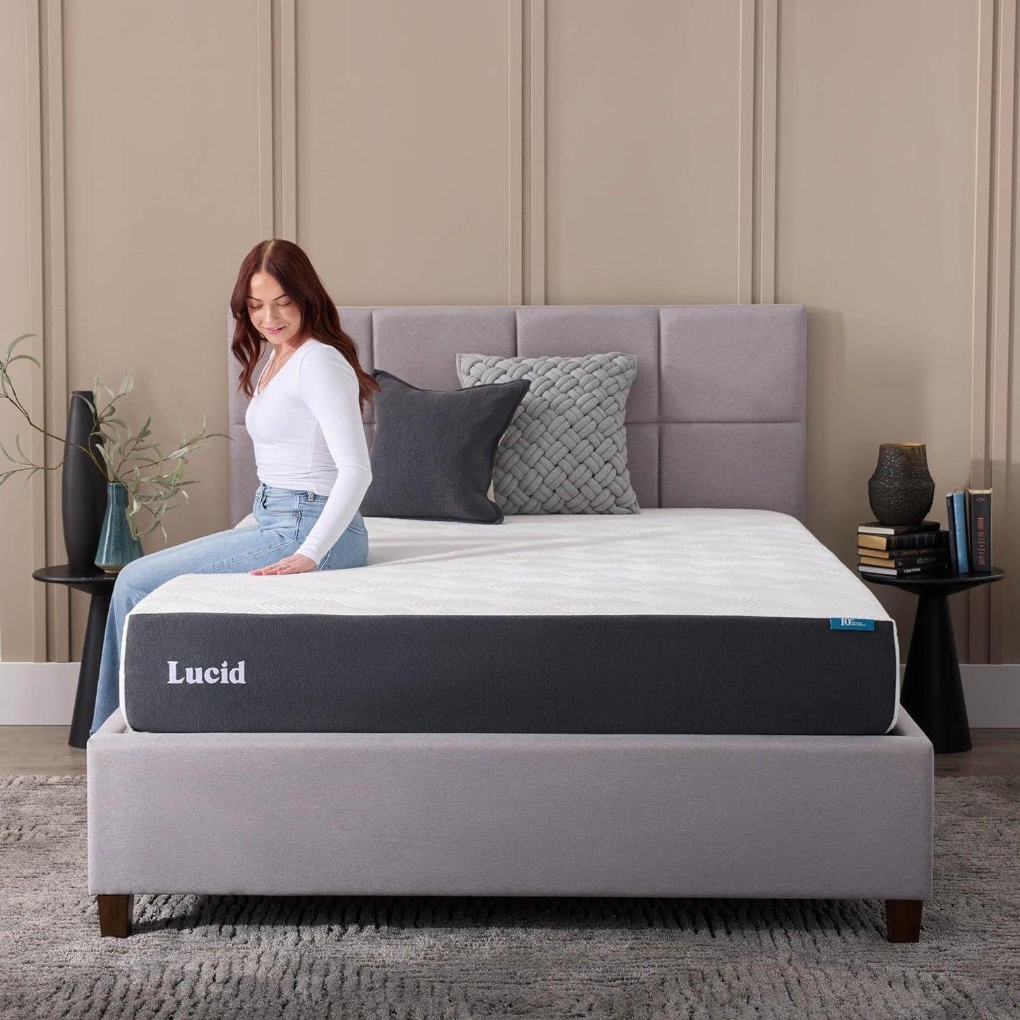 NEW - LUCID Short Queen 10 Inch Memory Foam Mattress - RV Trailer & Camper Mattress - Medium Feel - Bamboo Charcoal and Gel Infusion - Hypoallergenic - Bed in a Box - Temperature Regulating - Short Queen Size - Retail $339