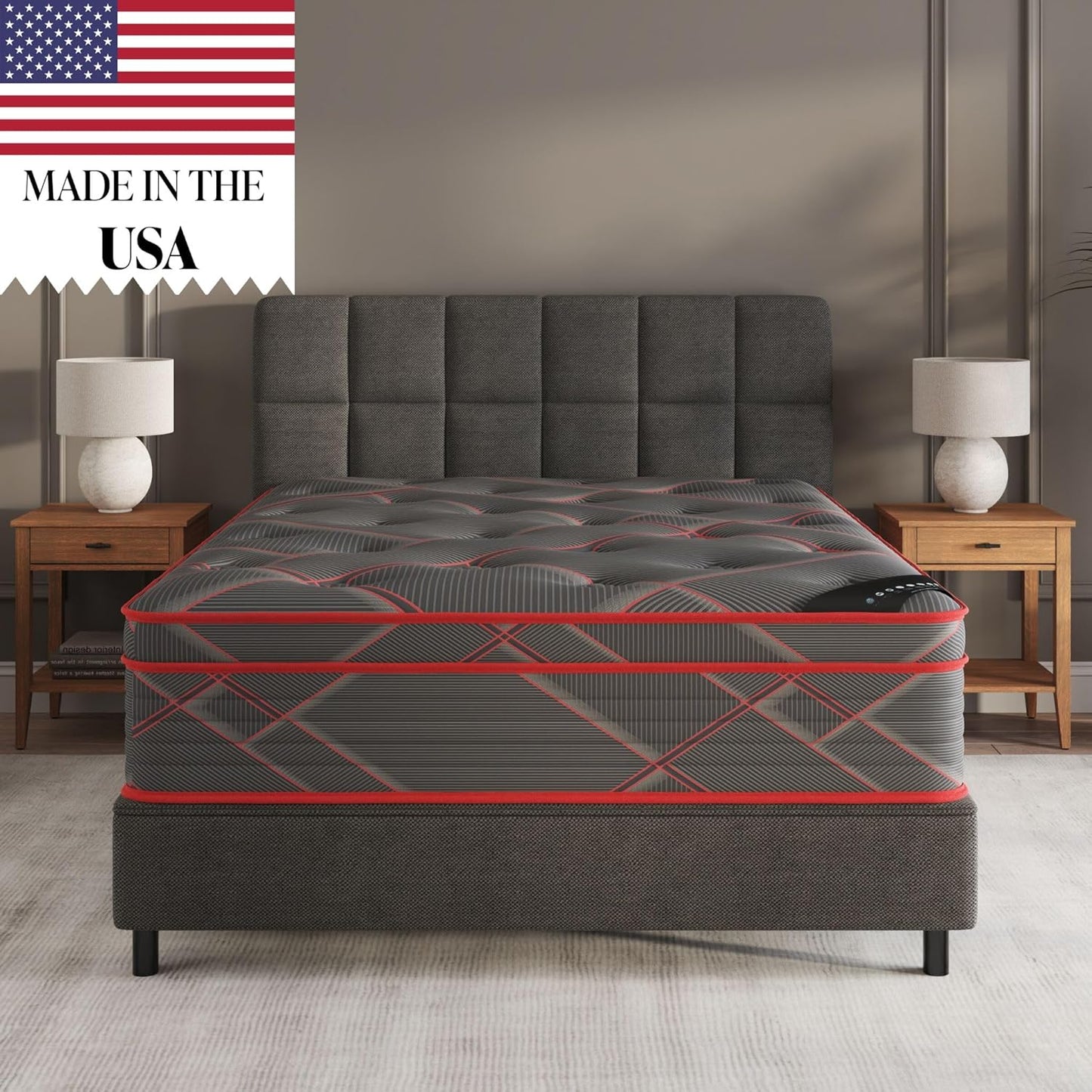 NEW - Ottomanson 13" Full Mattress in a Box Made in USA, Medium-Firm Mattress, Hybrid Mattress Cool Improved Airflow with Edge to Edge Pocket Coil, Bed in A Box, Ottopedic - Retail $353