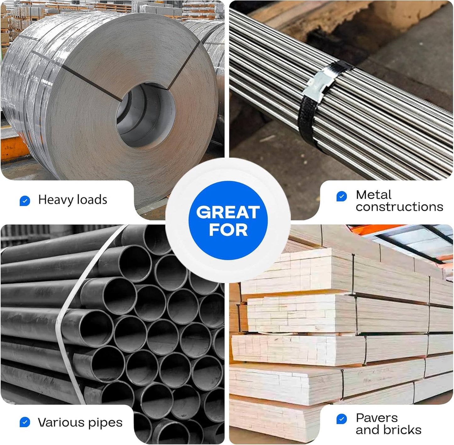 IDL Packaging 1/2" x .020" x 300' Steel Strapping Coil (1100 Lbs Break Strength) in Self-Dispensed Сardboard Box