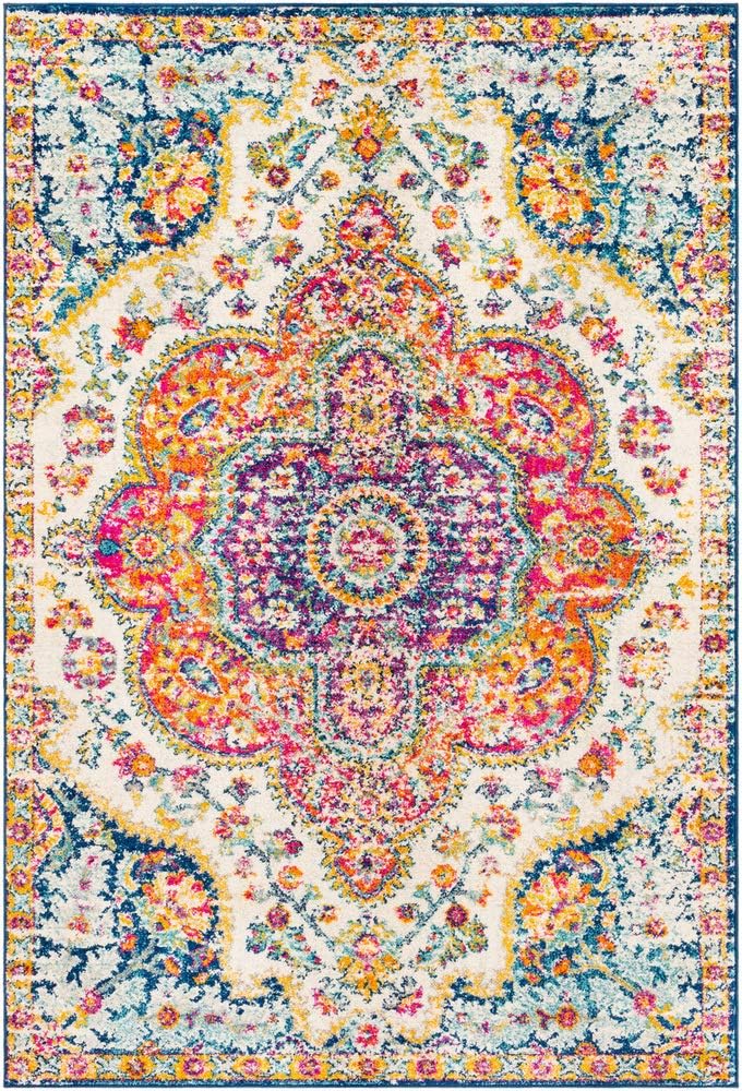 NEW - Livabliss Romaine Vintage Medallion Area Rug,7ft 10in x 10ft 3in,Orange - Retail $119