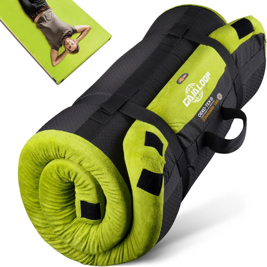 GAIALOOP 72" x 24" x 3" 3 Inch Thick Memory Foam Camping Mattress Sleeping Pad