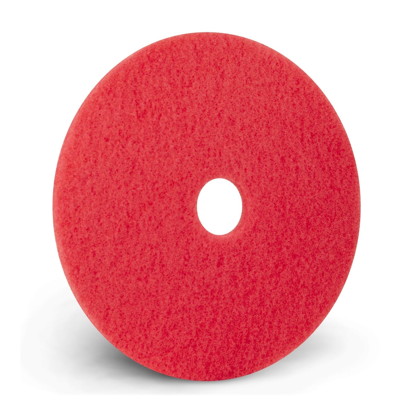 Americo Red Buffer Floor Pad, for Light Cleaning and Buffing, 18" Diameter, 3.25" Center Hole, 5 Pads/Case, Made of 100% Recycled Content, USA Made