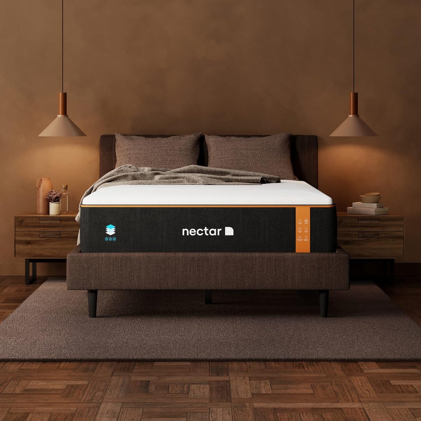 NEW - Nectar Premier FULL 14 Inch Copper Mattress - Medium Firm Gel Memory Foam Mattress - 5 Layers of Comfort - Triple Action Cooling Tech - White - Retail $999