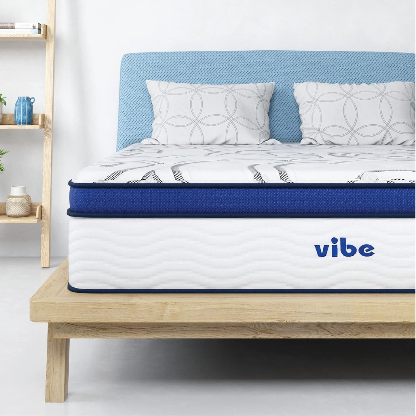 NEW - Vibe 12 Inch FULL Quilted Hybrid Mattress, Innerspring and Pillow Top Gel Memory Foam Mattress, Fiberglass Free, CertiPUR-US Certified - Retail $243