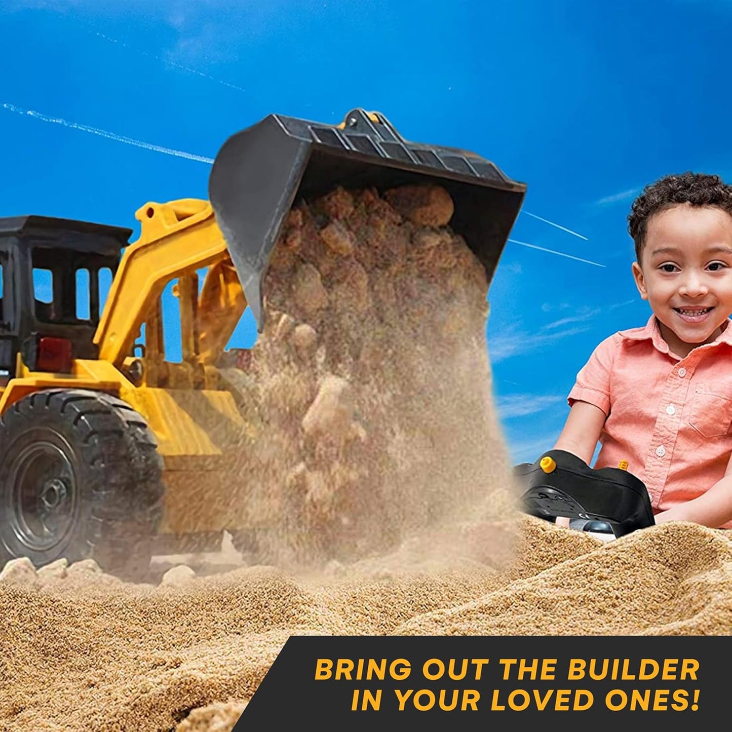 Top Race 6 Channel Full Functional Front Loader RC Remote Control Construction Toy Tractor Lights & Sounds 2.4Ghz Remote Control Tractor Toys Remote Control Bulldozer RC Construction Vehicles Boy Toys - Retail $32