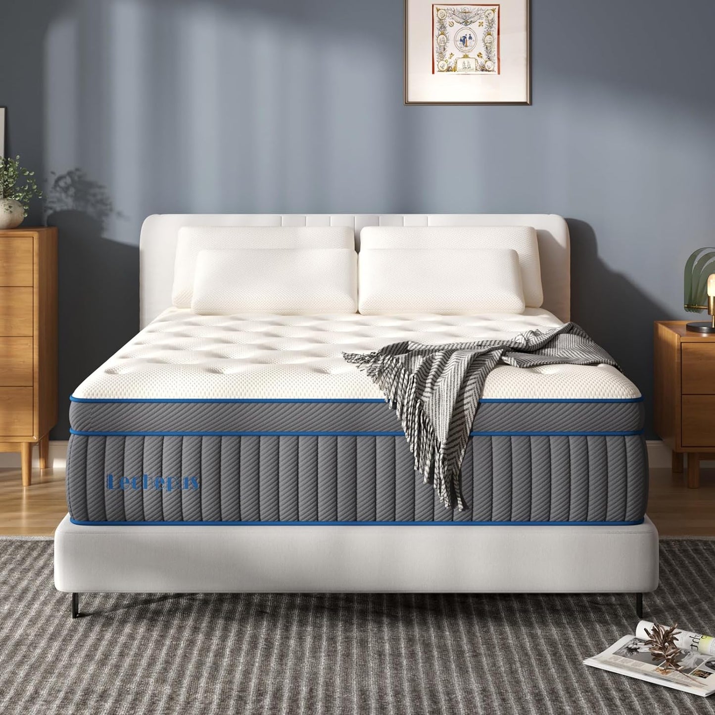 NEW - 14 Inch Queen Mattress, Medium Plush Hybrid Mattress,Cooling Gel Memory Foam with Individually Pocket Springs,Soft Fabric Mattress Queen size for Pressure Relief,Mattress in box,CertiPUR-US - Retail $568